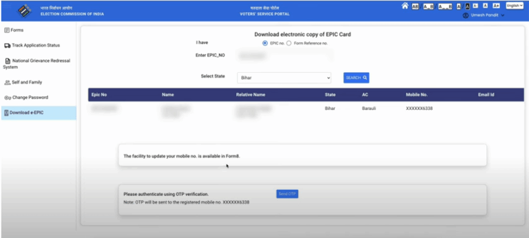 QR Voter ID Card Download