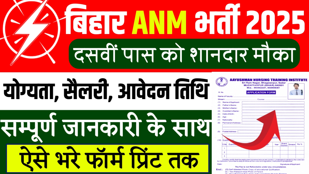 Bihar ANM Vacancy 2025